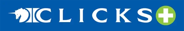Clicks Logo on Blue